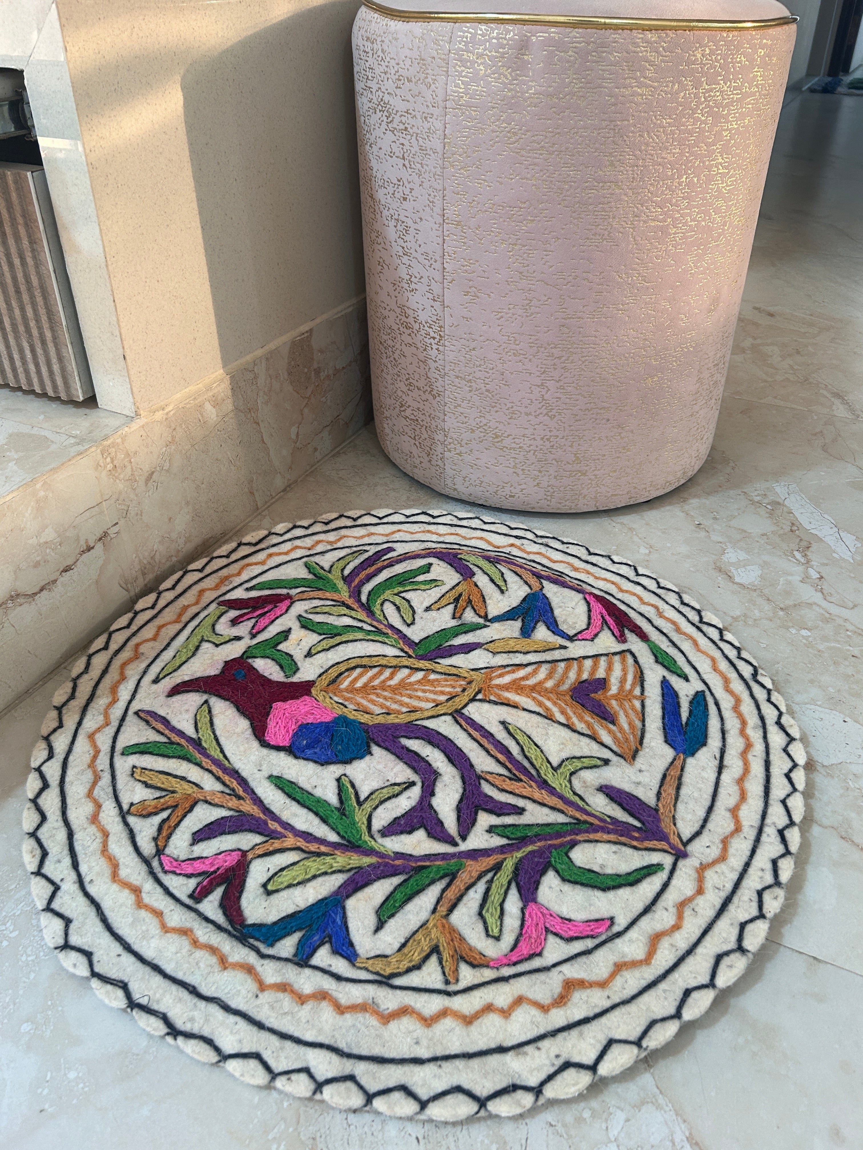 Round Rug - Kusum Phool