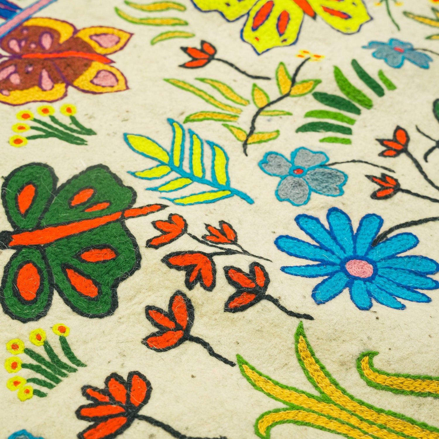 Living Room Rug -Blooms &amp; Butterfly