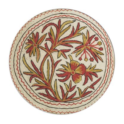 Round Rug -Embellished  Elegance