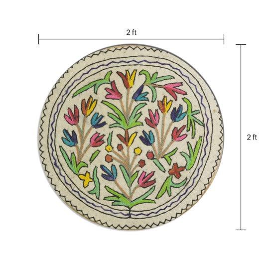 Round Rug - Multifaceted Floral Elegance