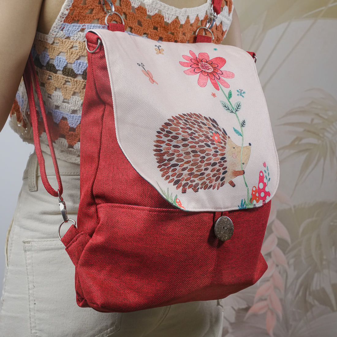 Prickly Porcupine  Backpack Bag