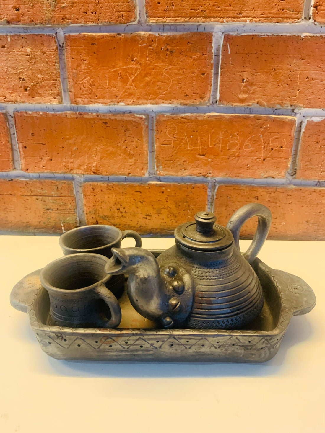 Magnifique Tea Pot Set -Black Pottery